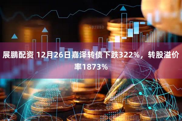 展鵬配资 12月26日嘉泽转债下跌322%，转股溢价率1873%